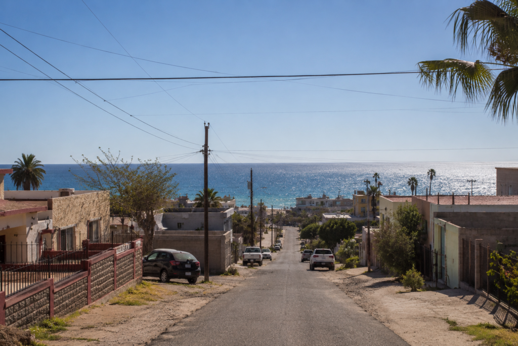 Local neighborhood area in Puerto Peñasco near the coast