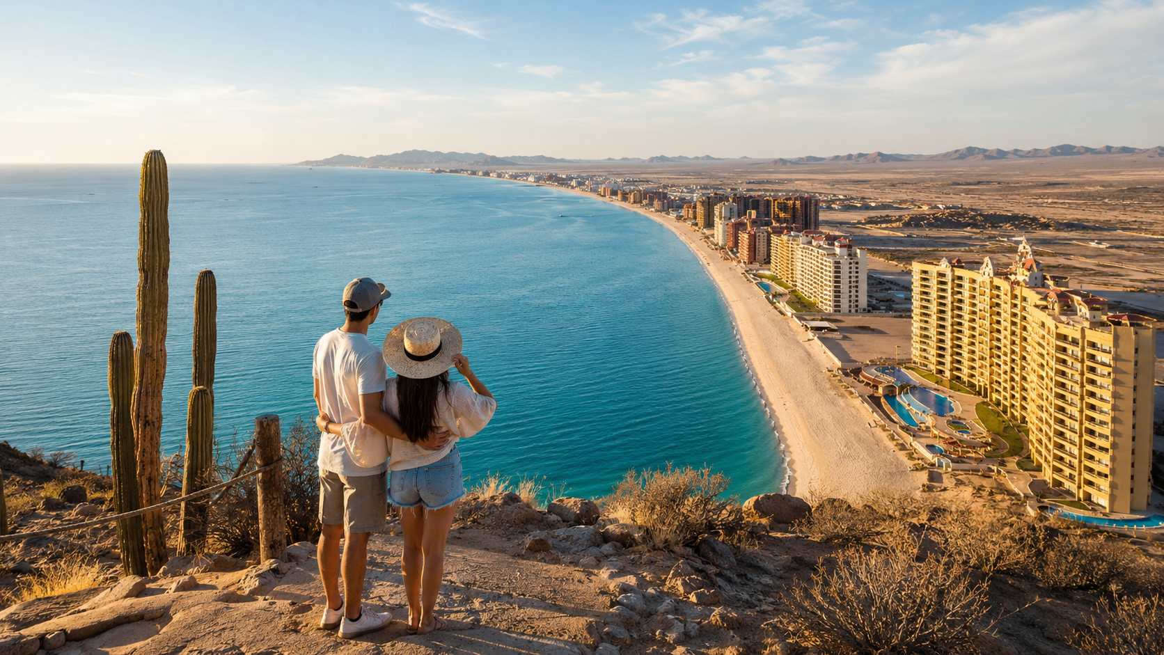 Rocky Point coastline with beach and resort areas along the Sea of Cortez